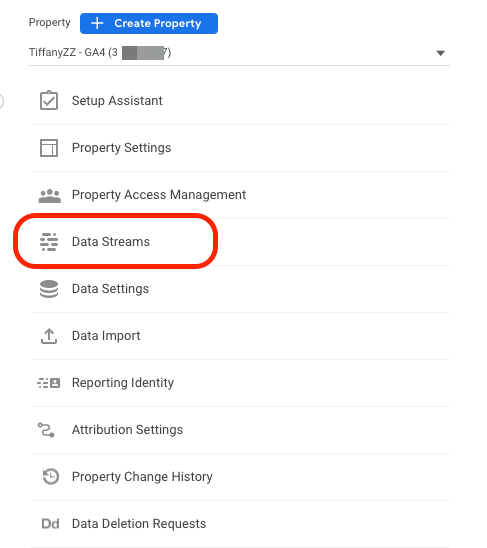 在 GA4 的 Data Streams 內找到 GA4 追蹤碼